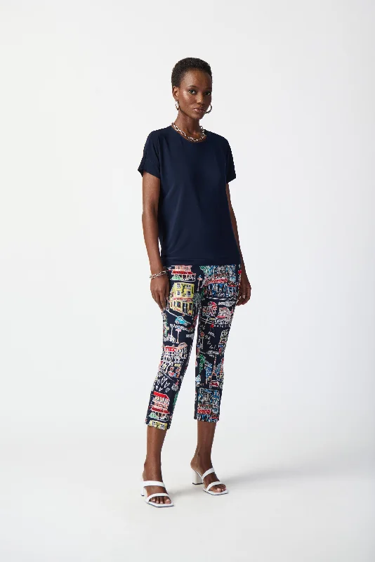 Joseph Ribkoff Scenery Print Millennium Pull-On Pants