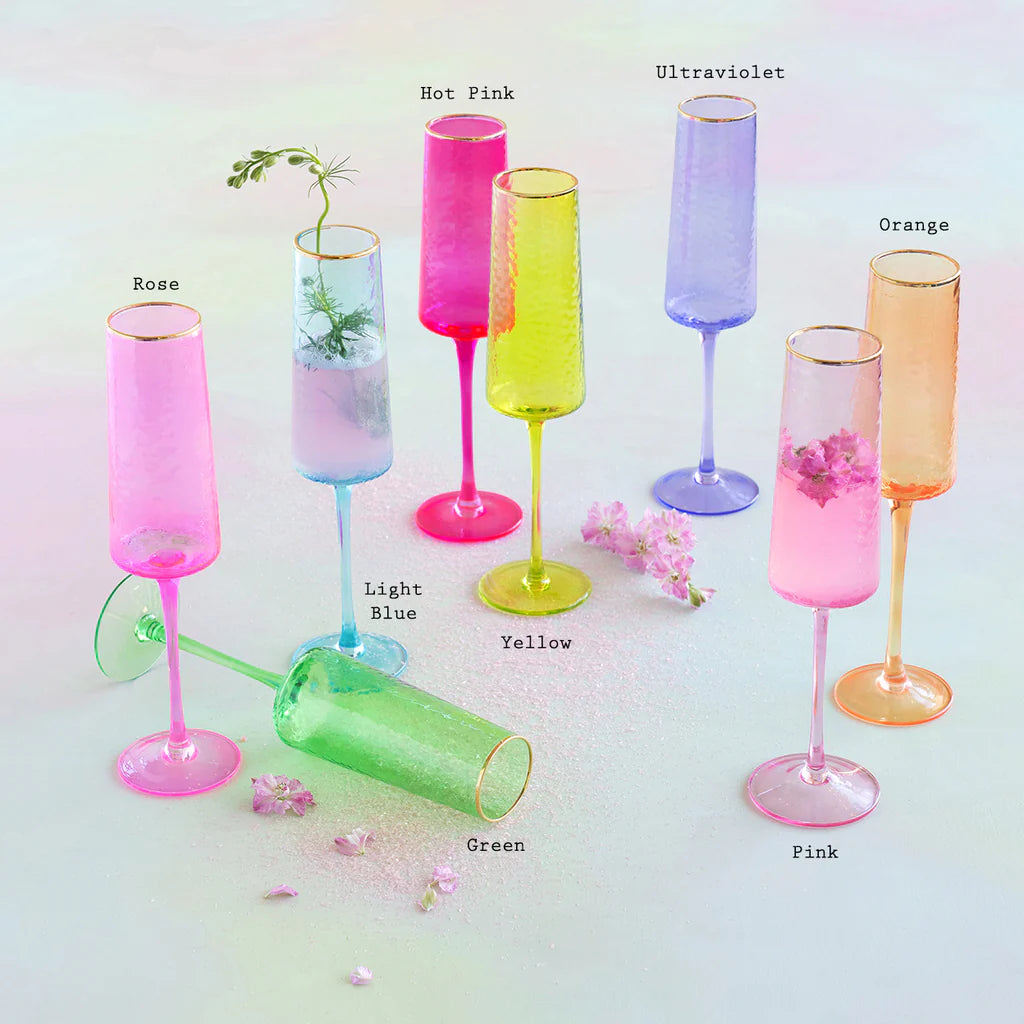 Rainbow Champagne Flute