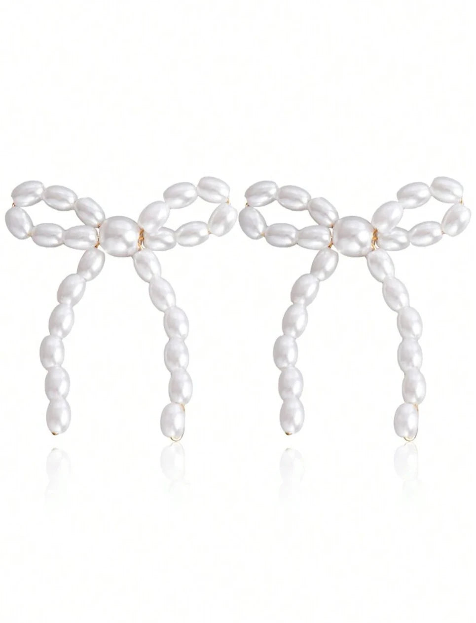 Lauren Kenzie Pearl Bow Studs