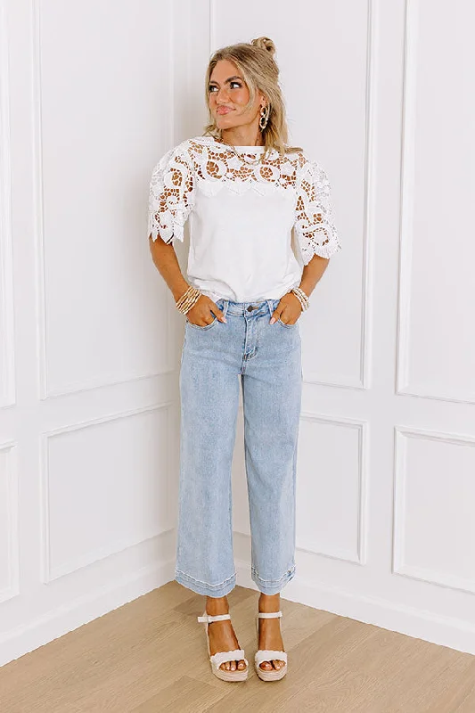 Risen Raelynn High Waist Wide Leg Jean in Light Wash