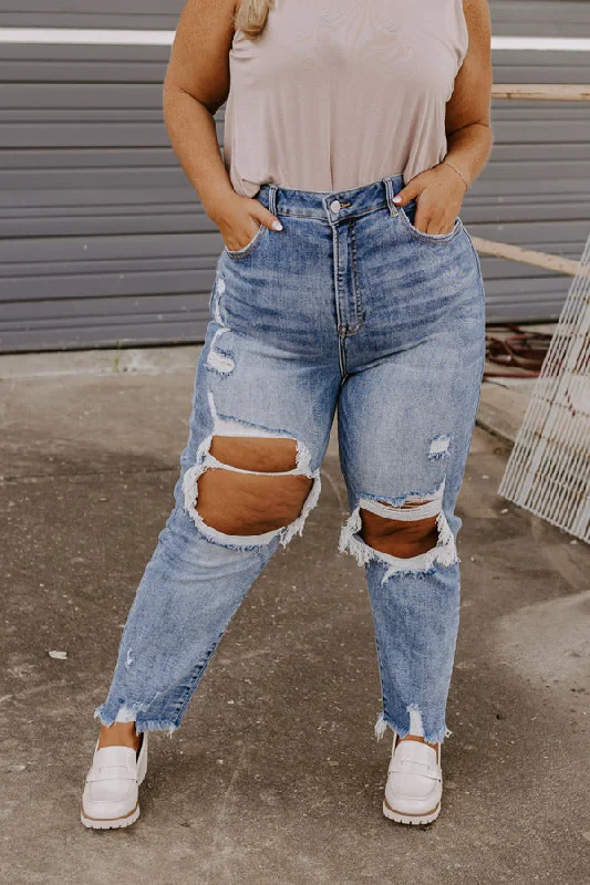 Risen The Maya High Waist Distressed Jean Curves