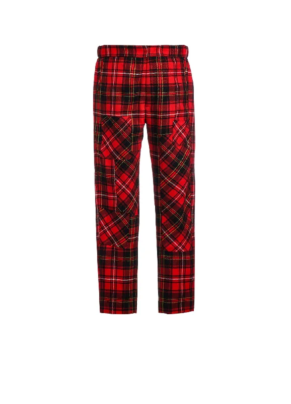 TARTAN CHECK PATCHWORK PANTS