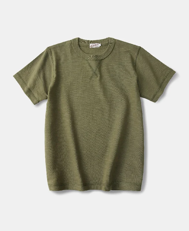 Heavyweight US Cotton Gusset Tubular T-Shirt - Green