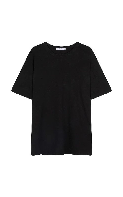 EASTBOURNE LINEN TEE - BLACK