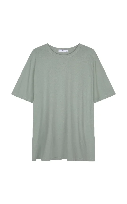 EASTBOURNE LINEN TEE - SAGE