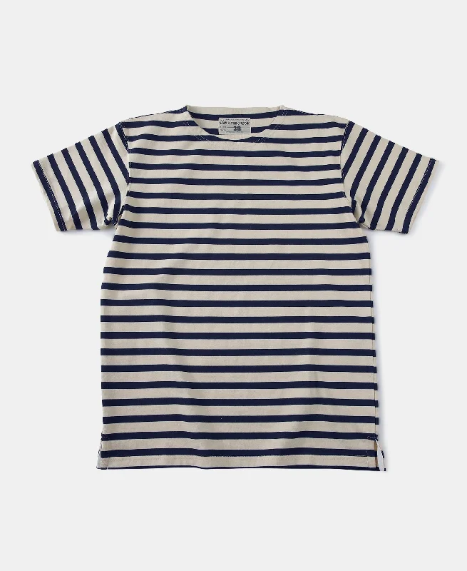 Breton Stripe T-Shirt - Apricot/Navy