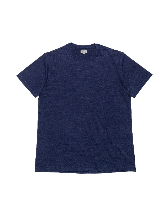 The Real McCoy's MC19010 Athletic T-Shirt / Loop-Wheel Navy