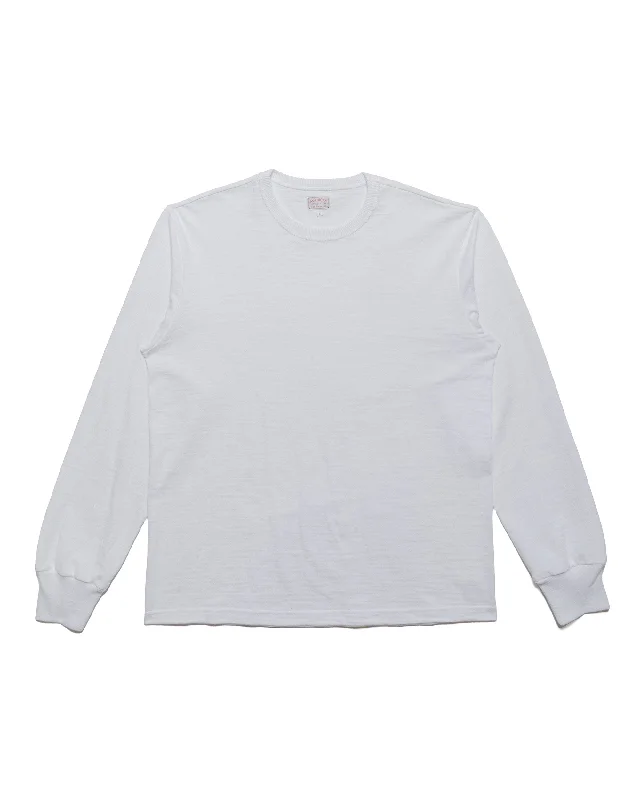 The Real McCoy's MC21109 Athletic L/S T-Shirt / Loop-Wheel White