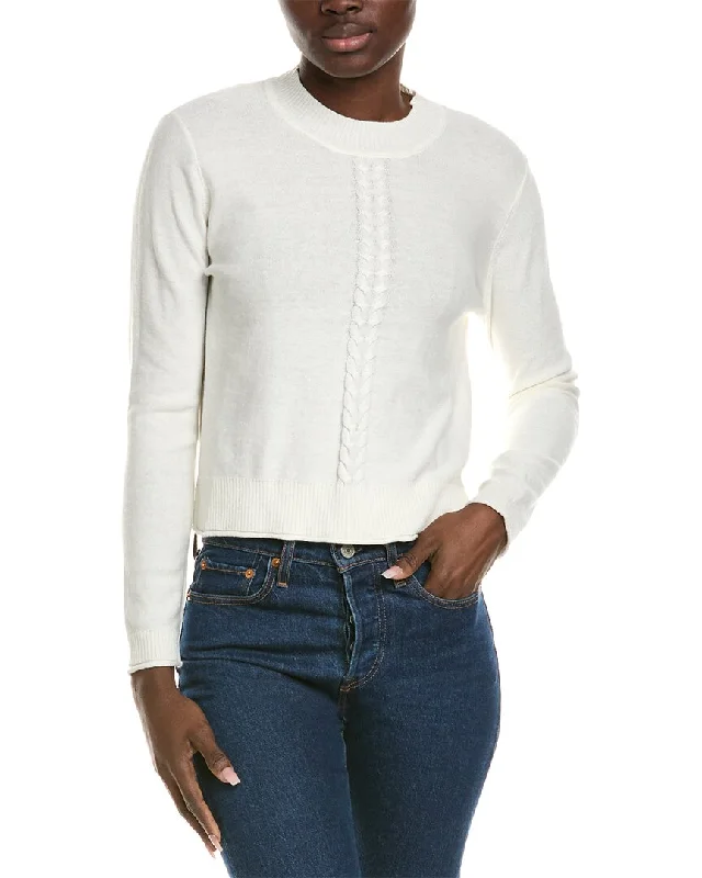 Alashan Cashmere Single Cable Crewneck Cashmere-Blend Sweater