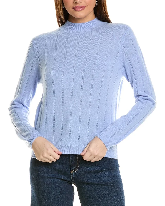 Amicale Cashmere Wide Rib Cashmere Sweater