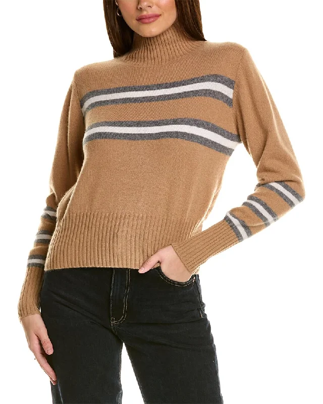 Scott & Scott London Olivia 2.0 Stripe Roll Neck Cashmere Sweater