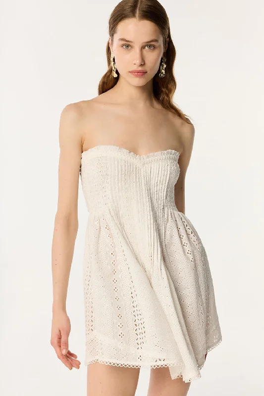 Bandeau Dress Claire - Natural White