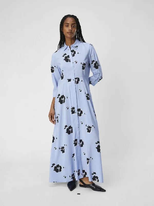 Sally Shirt Dress (Blue/Black)