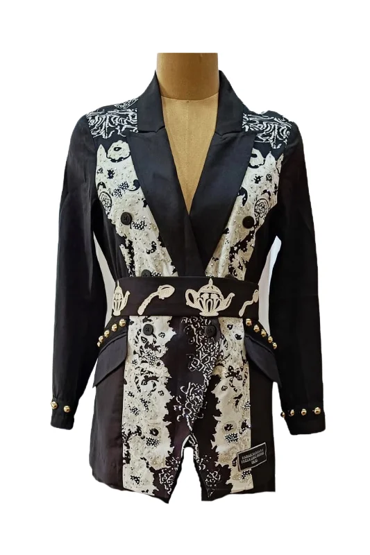 Black White Porcelain Blazer