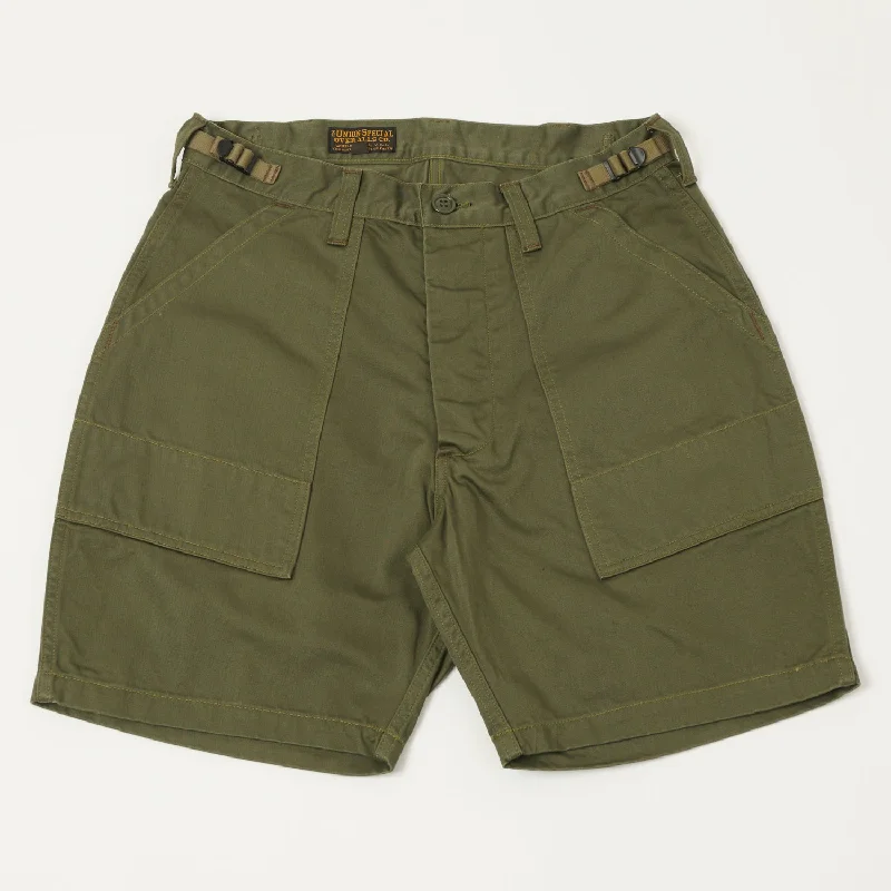 Freewheelers 'Sidewinder' Military Short - Dark Olive