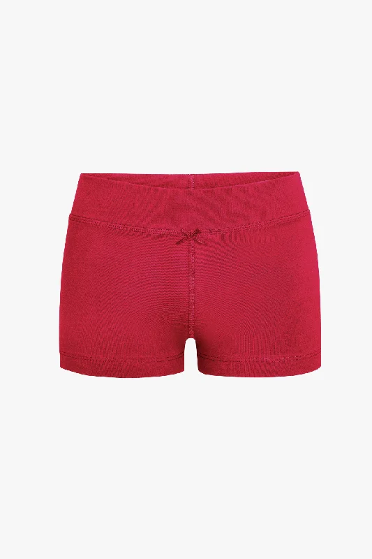 LOUNGE BIKE SHORTS IN CHERRY