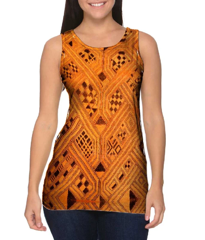 African Tribal Kuba Cloth Lattice Runway